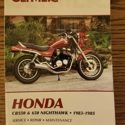 Clymer Mototorcycle Repair Manual Honda Nighthawk CB(contact info removed)-1989