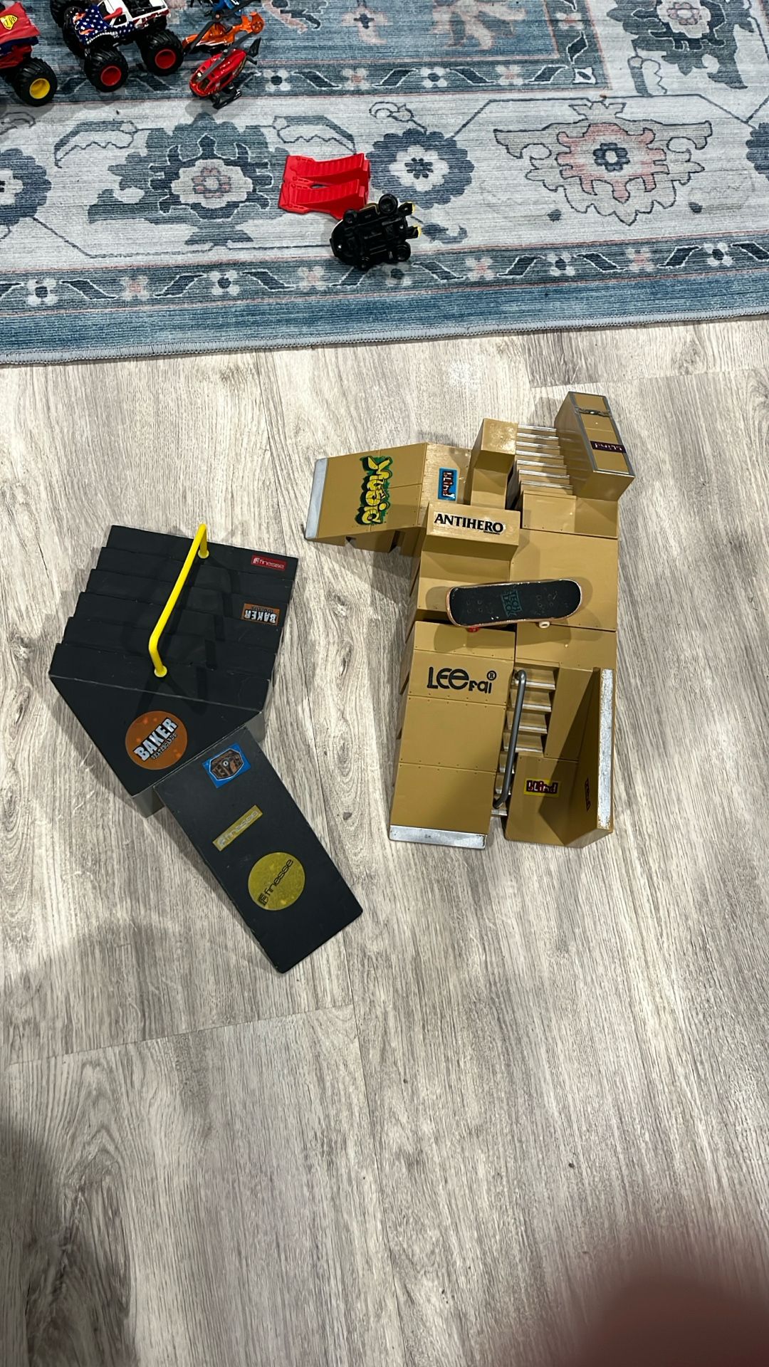 Tech Deck Park Setup + TechDeck Board