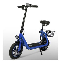 Phantomgogo Electric Scooter for Adults Foldable Scooter with Seat & Carry Basket E-Scooter with Brushless Motor 15MPH 265lbs Max Load E Mopeds for Ad