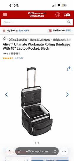 Extra large rolling work bag Ativa Ultimate Workmate Rolling Briefcase