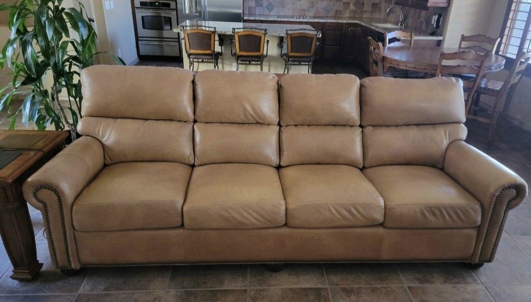 Beautiful Leather Couch and Reclining Chair