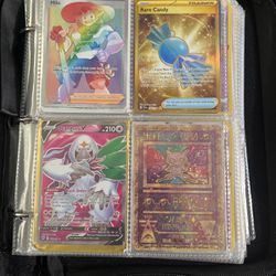 Pokémon Binder With Rare Cards In It.