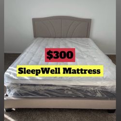 Queen Size Bed Frame With Pillow Top Mattress Included 