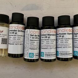 Lot Of Candle Fragrance Oils And Wicks
