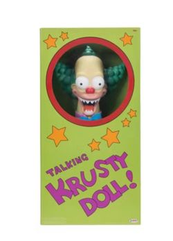 The Simpsons Good and Evil 16" Talking Krusty Pull String Doll Plush