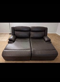 Leather Reclining Loveseat