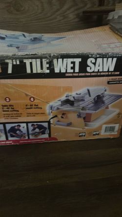 7” wet tile saw.