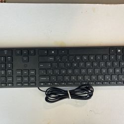 HP Desktop Slim Wired Keyboard – Black.  Model: L96909-001.
