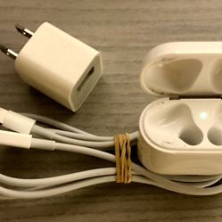 Apple 2nd Gen AirPods Charging Case with Charging Cable and Power Adapter 