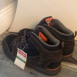Wrangler Hiking Boots Soft Toe Compton Dark Brown Black Men's Size 11 Shoes