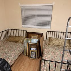 IKEA 2 Wrought Iron Day Beds & Mattress