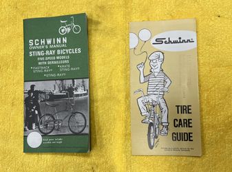 Reproduction 1973 Schwinn Stingray Fastback Krate Owners Manual