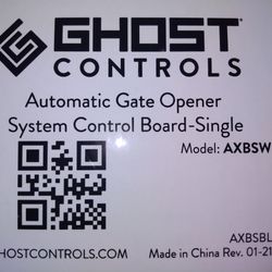 GHOST  SINGLE CONTROL BOARD AND REMOTE OPENER