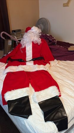 L/Xl Santa Claus Costume Set with Beard and hair