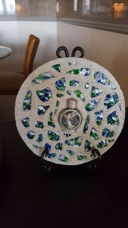 Really nice glass tile piece w/stand for your home or office. Like new been in storage. Only asking 25