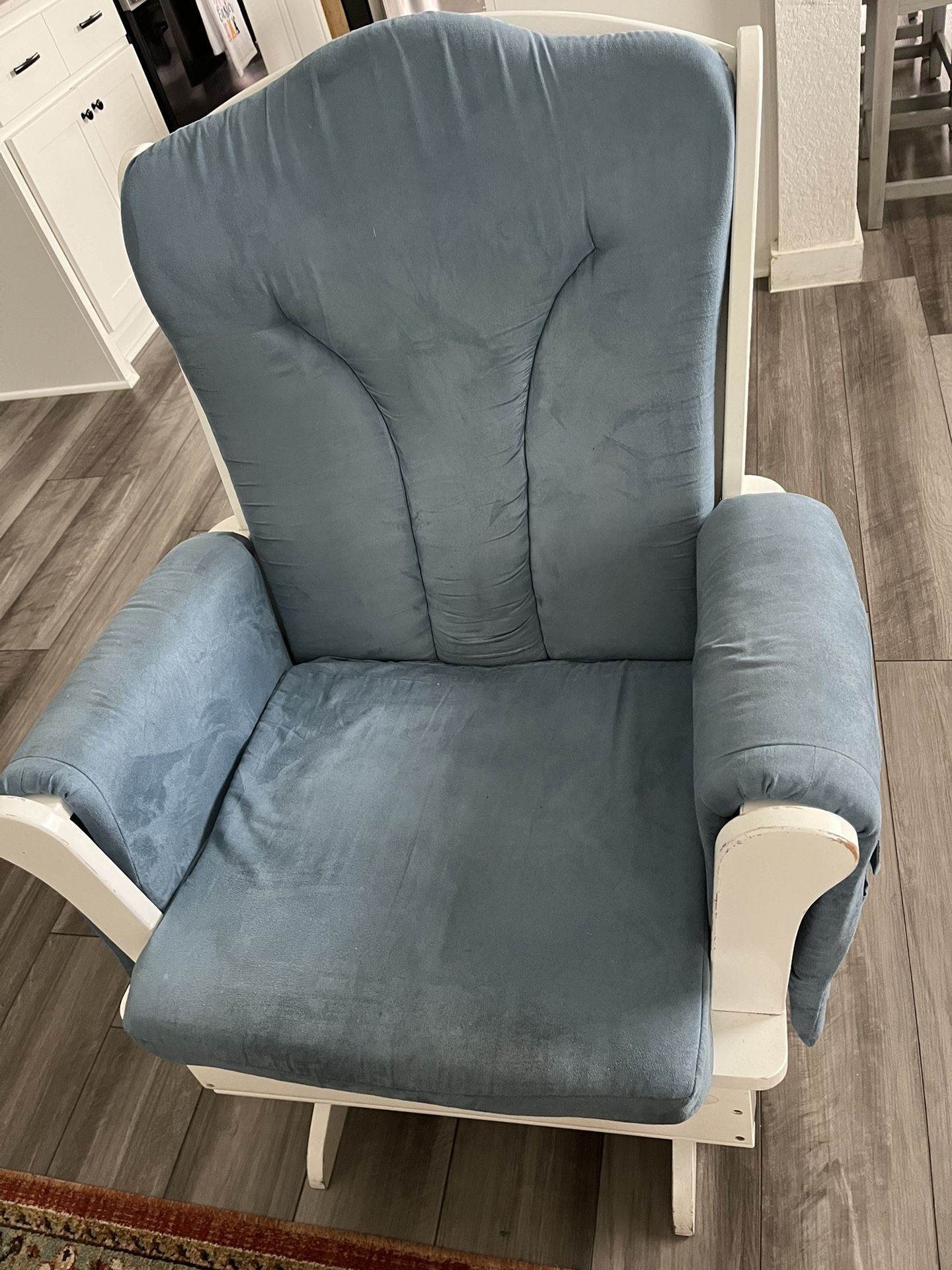 Blue And White Rocking Chair 