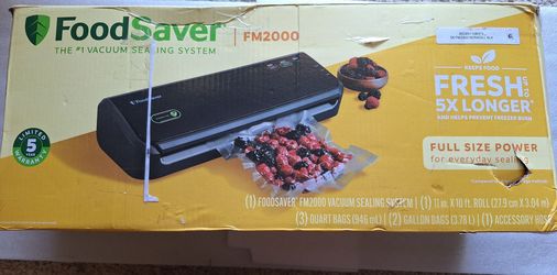 FoodSaver FM2000 Vacuum Sealer – Like New (Open Box)