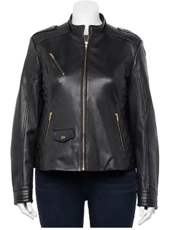 Plus size Whet blu Madelin Quilted Moto Jacket