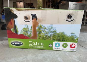 New Bahia Golf Car Cooling System. That attaches to any golf cart