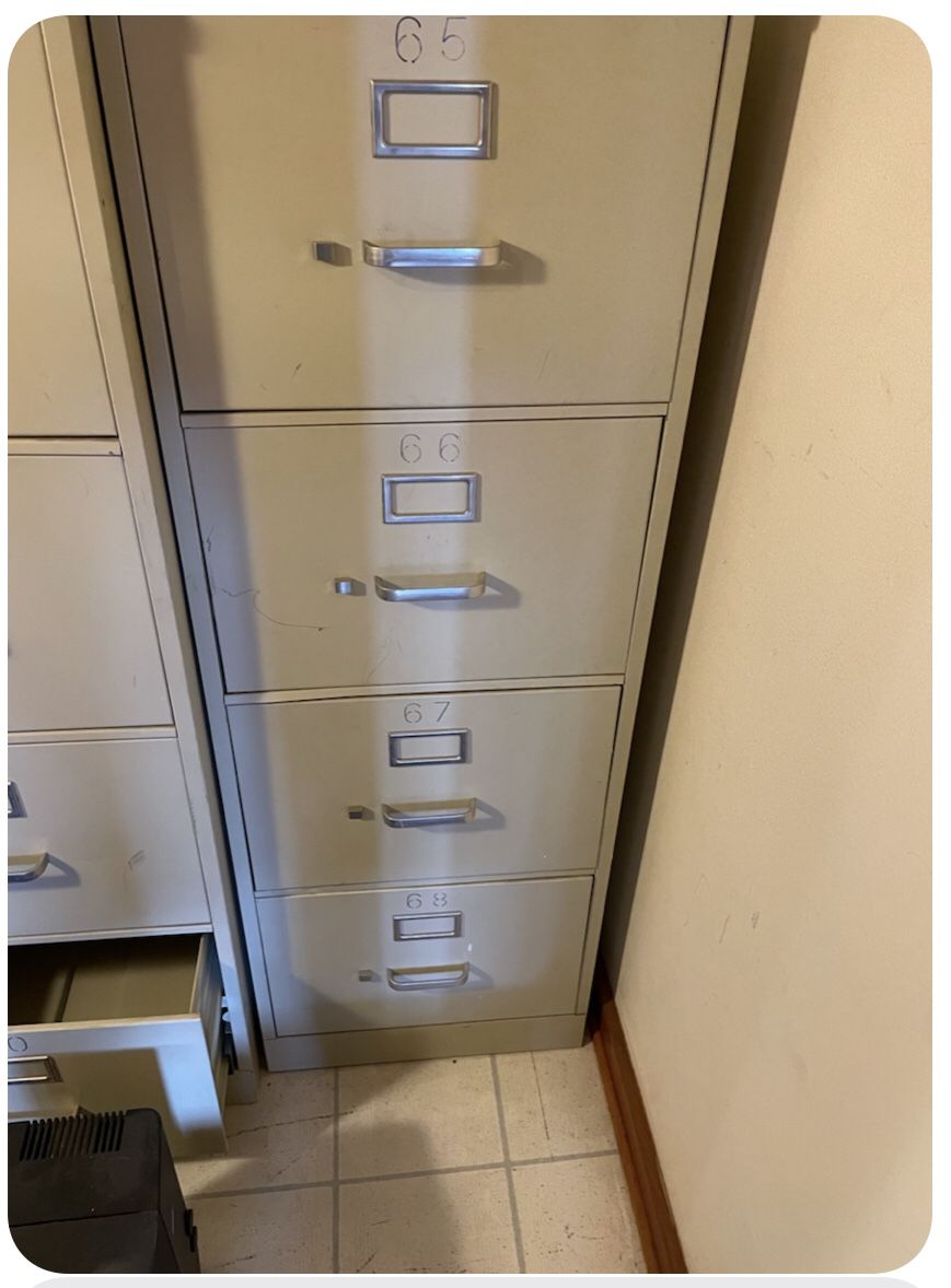 6 Metal Filing Cabonets - 4-drawer -$200 OBO