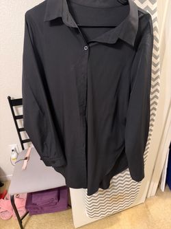 Black button up blouse