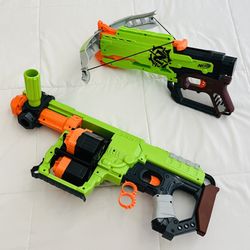 Nerf Zombie Strike Lot: DOOMINATOR & CROSSFIRE Both Tested & WORK GREAT!