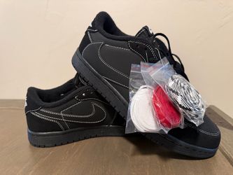 Reproductions of the  Jordan 1 Retro Low OG SP Travis Scott Black Phantom Men’s - 8.5