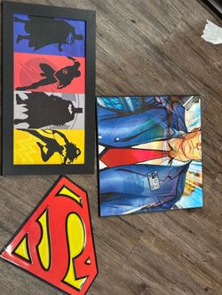 Superman DC Wall Art Decor Bundle
