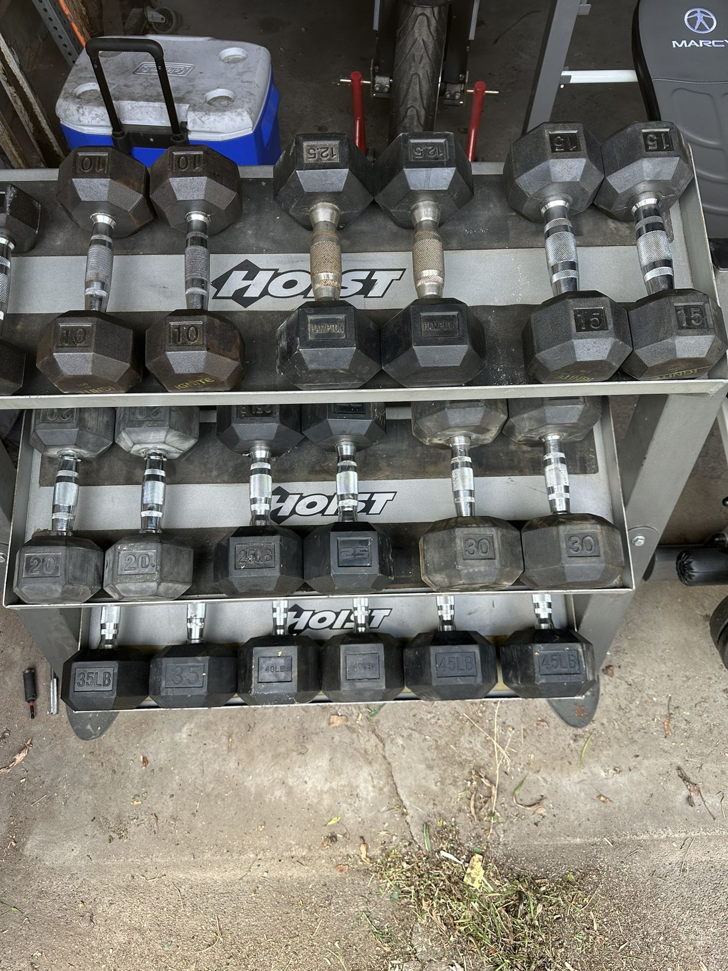 Hoist Dumbbell Rack With Weights