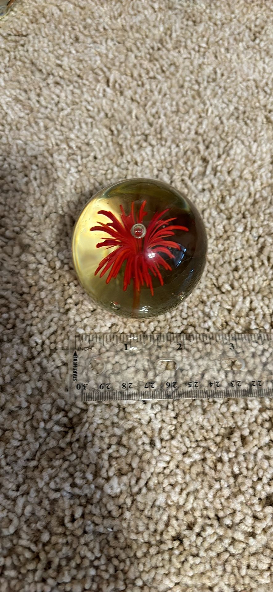 Red paperweight