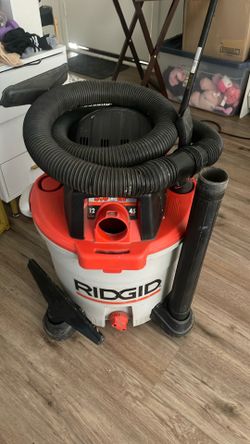 12 gallon 45 liter  5.0 hp rigid shop vaccum