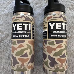 RARE NEW! YETI Rambler 26oz Bottle with Chug Cap - Tan Camo - Authentic - BRAND NEW