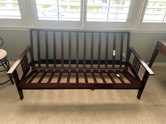 Solid Wood Futon Frame with Full Mattress