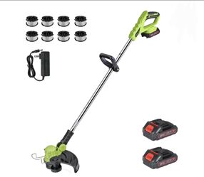 Cordless String Trimmer with Batteries and Spools