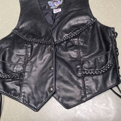 New Leather Motorcycle Vest