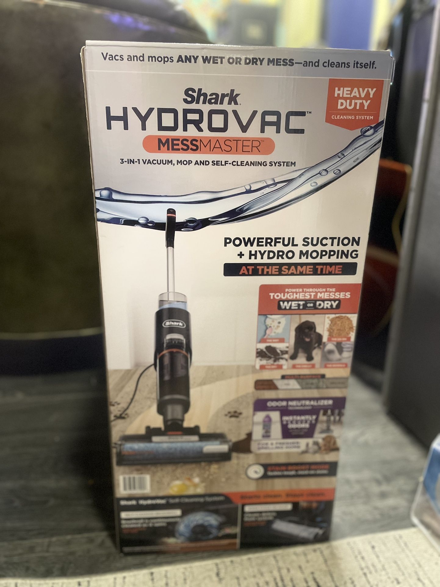 Shark Hydrovac Mess Master 3 - IN - 1 Vacuum, Mop & Self Cleaning System