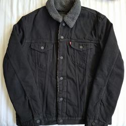 Levi’s Shearling Jacket Sherpa Lined Collar 
