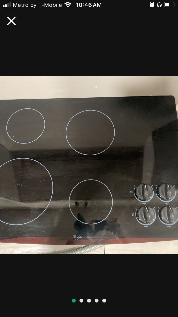 Whirlpool flat top stove
