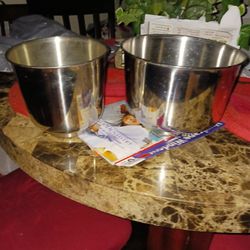 2 Stainless Steel Kitchenaide Mix Bowls Larg Med 15 Both Firm Look My Post Alot Item