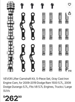 VEVOR Lifter Camshaft Kit for Dodge 5.7L V8