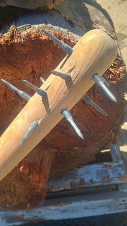 Hand Made Apocalyptic Zombie Spiker Ball Bat