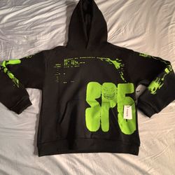 Black And Green Spider Hoodie 