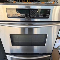 KitchenAid 30” double wall oven stainless steel