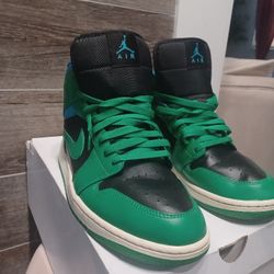 Wmns Air Jordan1 Mid "Lucky Green Aquatone"