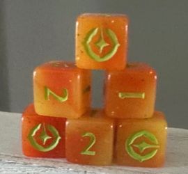 Disney Lorcana Wilds Unknown D6 Dice Set of 6 Orange