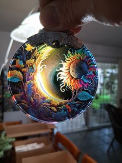 Sunflower  clear glass ornament