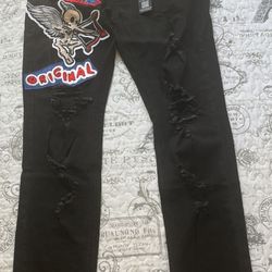 Men’s Black Stylish Jeans  -Unique Design – Streetwear Vibe 