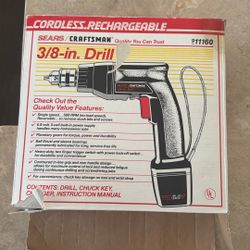 Craftsman Cordless Rechargeable Drill 