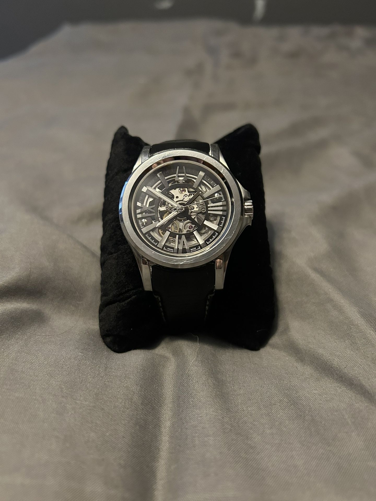 Bulova Accutron Skeleton Watch Automatic Mens 40mm Swiss Made C860652