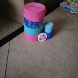 Streamers And Its My Birthday Pin